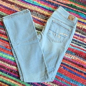 Light wash kick boot American Eagle Jeans